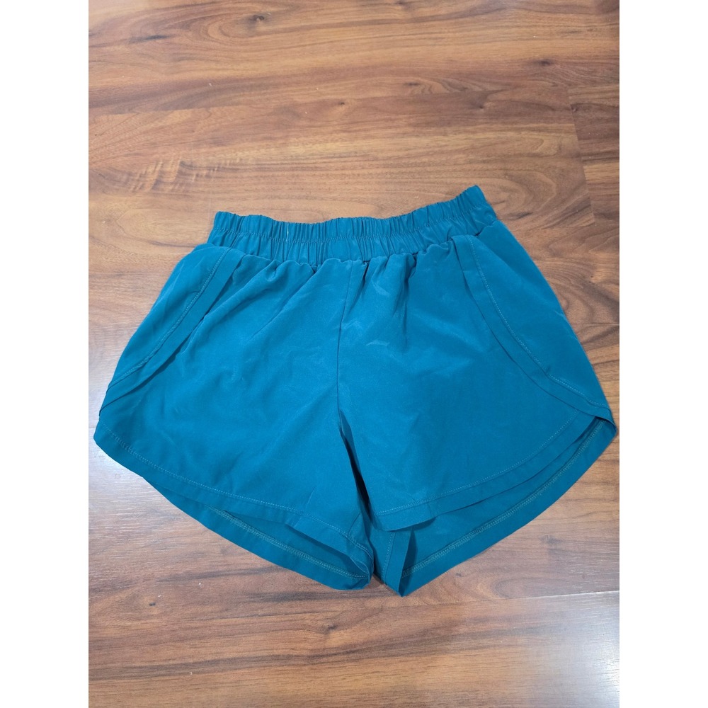 NWOT Maurices Athletic Shorts Small Teal Blue Elastic Waist Lined Activewear